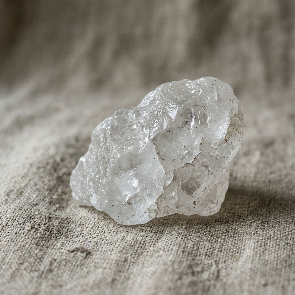 Raw alum, cut and unpolished